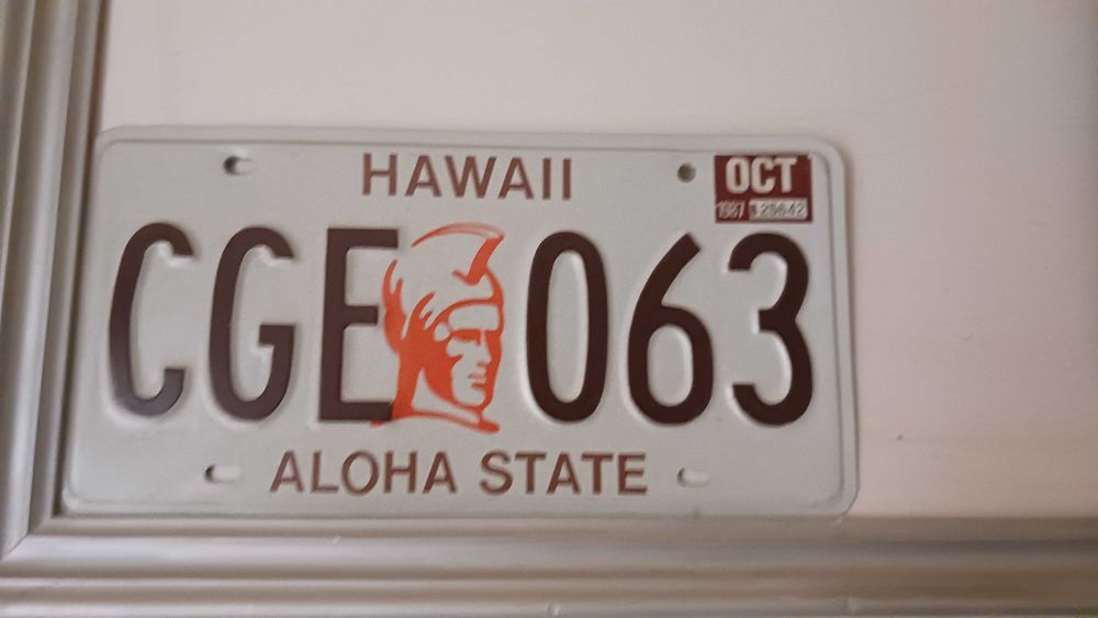 Numere auto , U.S. "Hawaii" " ALOHA STATE .
