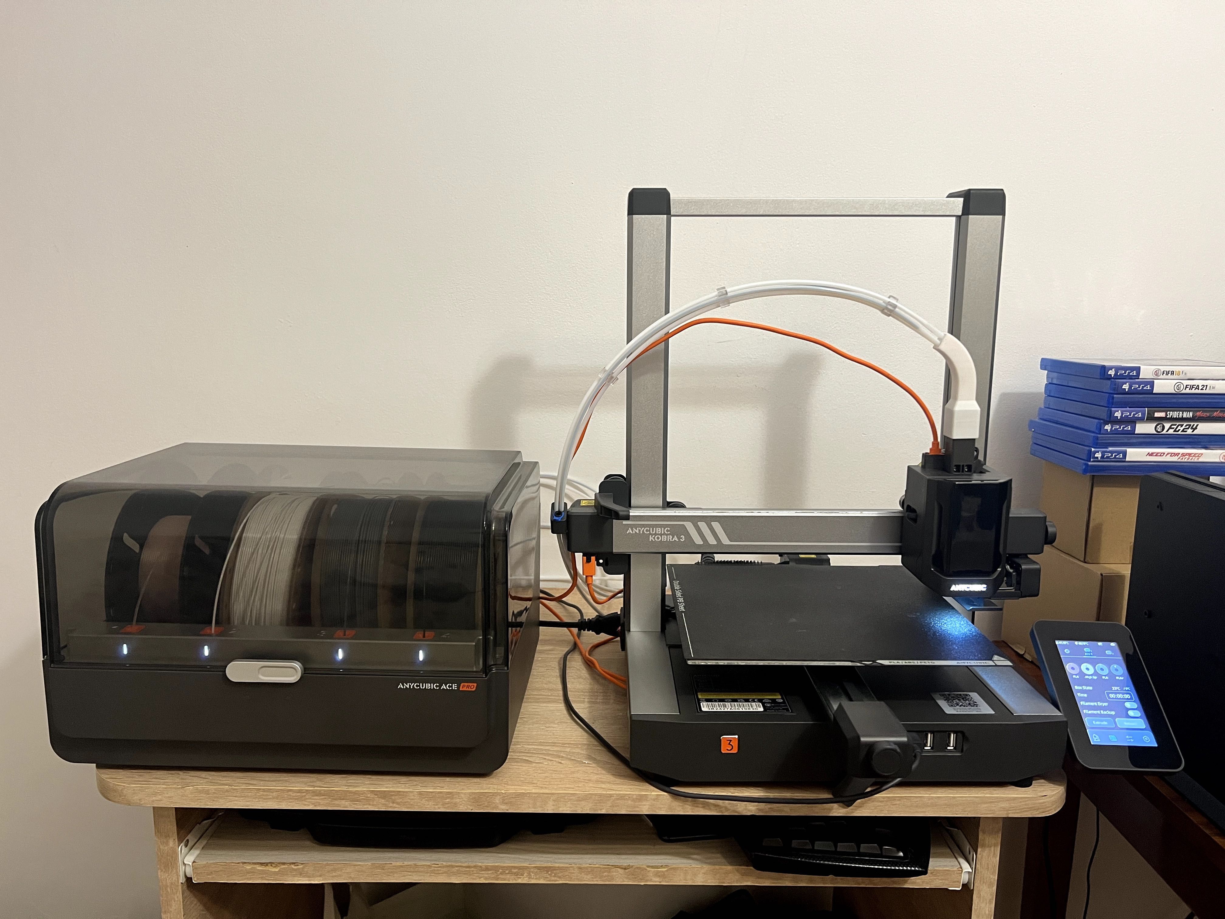 Imprimanta 3D Anycubic Kobra 3 Combo Multicolor + Ace PRO