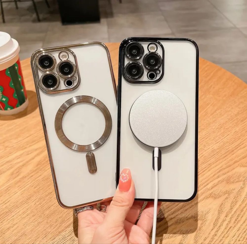 Кейс за iPhone 14 Pro Златен Златист Магнитно зареждане