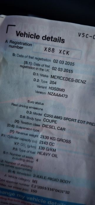 Dezmembrez mercedes w204 c250  2.2 coupe an 2015