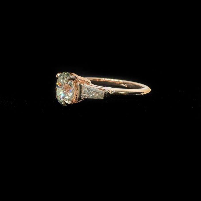 Inel din aur roz 14k cu diamante naturale 1.35ct