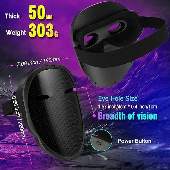 LED маска с Bluetooth програмируемо приложение MEGOO