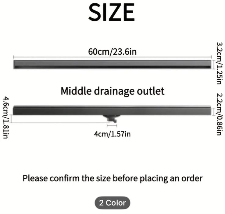 Линеен сифон 60 мл, dark grey