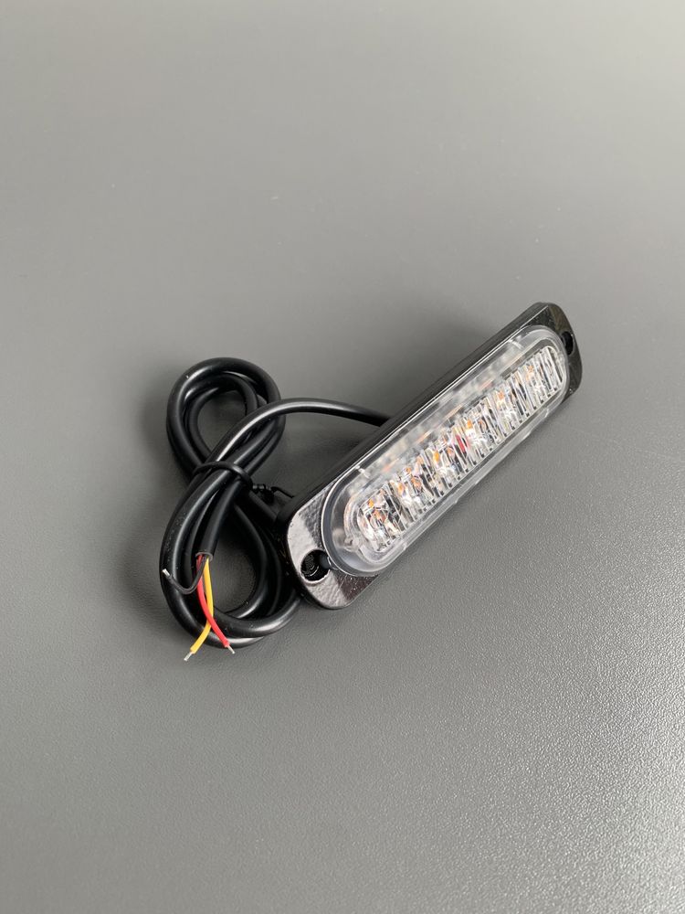 Stroboscoape auto 6 LED-uri grila galben - Avertizare luminoasa