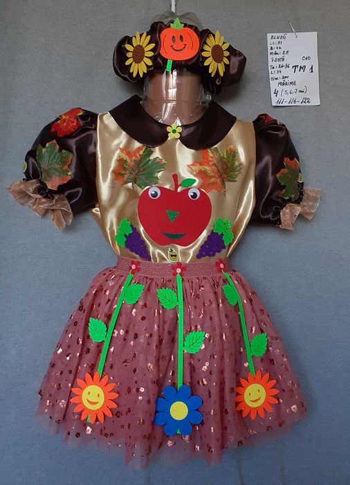 Costum Printesa toamnei pentru copii marimea 4 (5-6-7 ani)