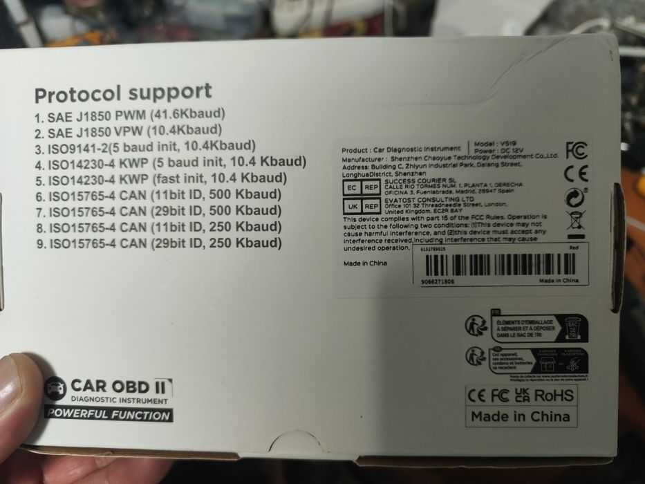 Diagnoza auto obd || v519