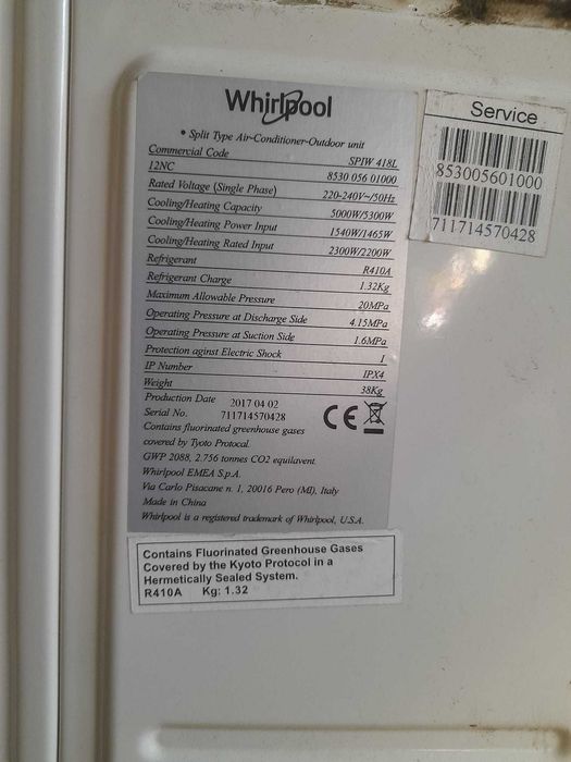 Placa el. AC Whirpool inverter