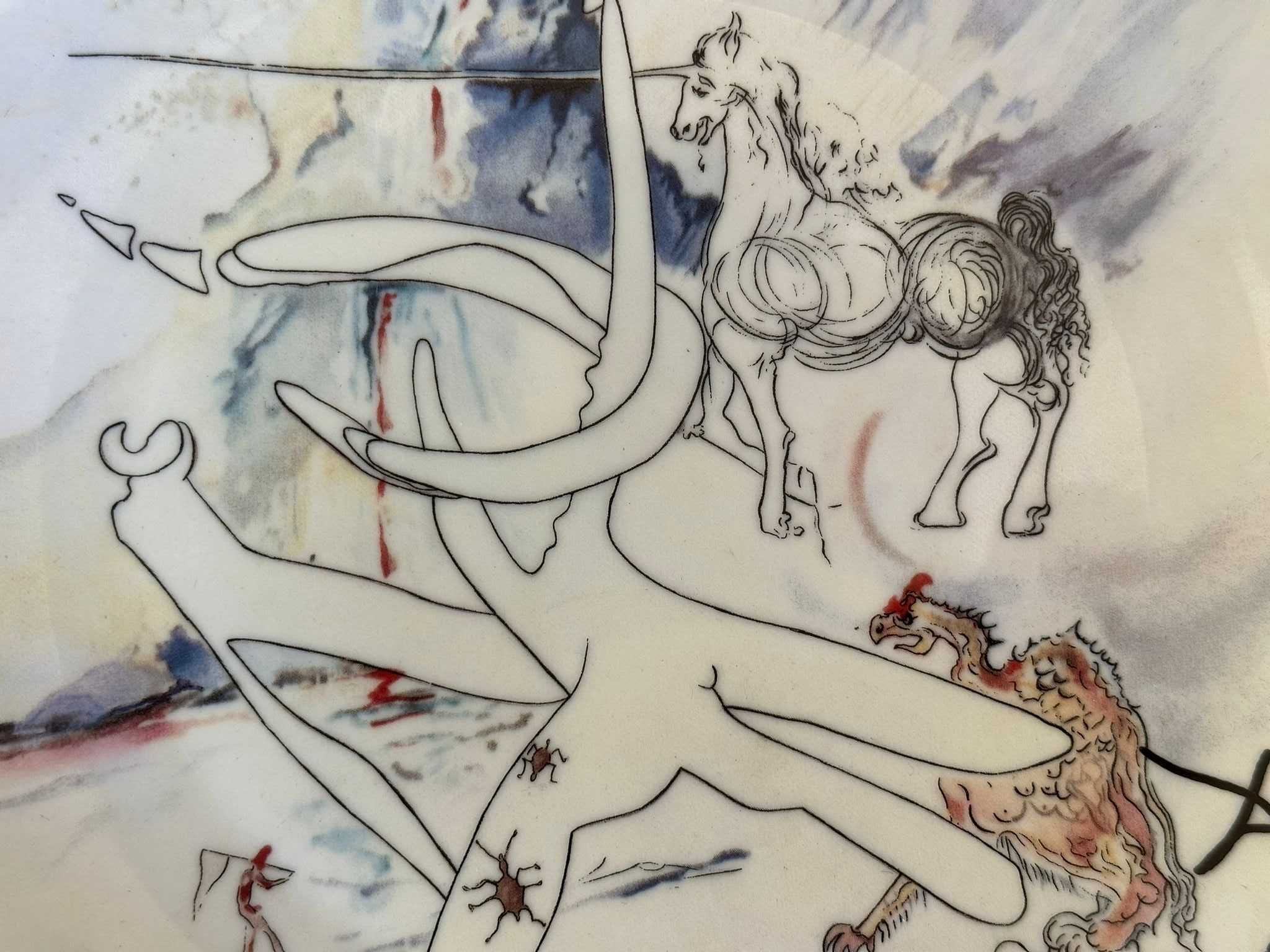 „Unicornul”, platou Salvador Dali, ediție limitată 3813/4000