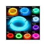 Fir cu neon PREMIUM 12V- lungime 5 metri Albastru Turcoaz