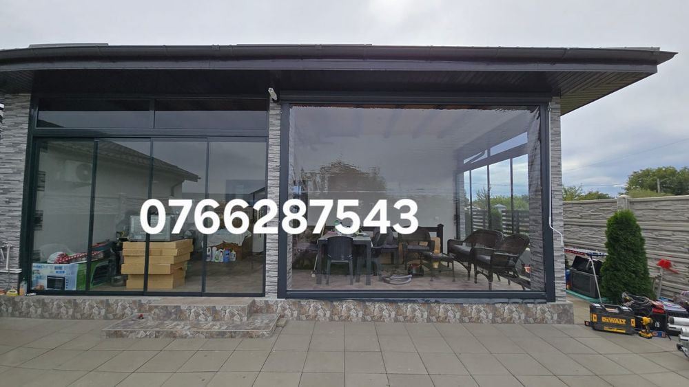 Inchideri terase cu folie transparenta