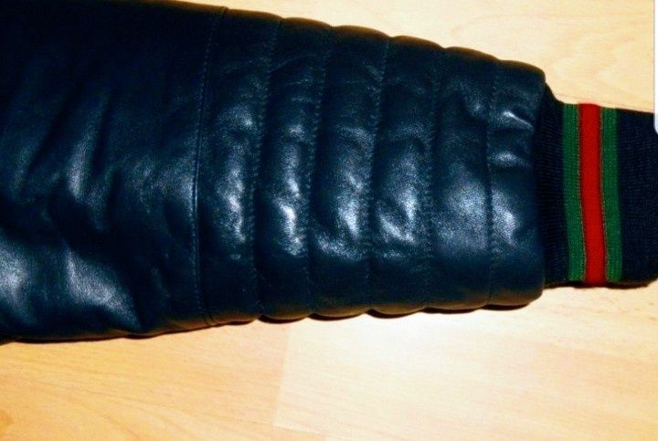 Geaca piele naturala 100%/logo metalic, Italia