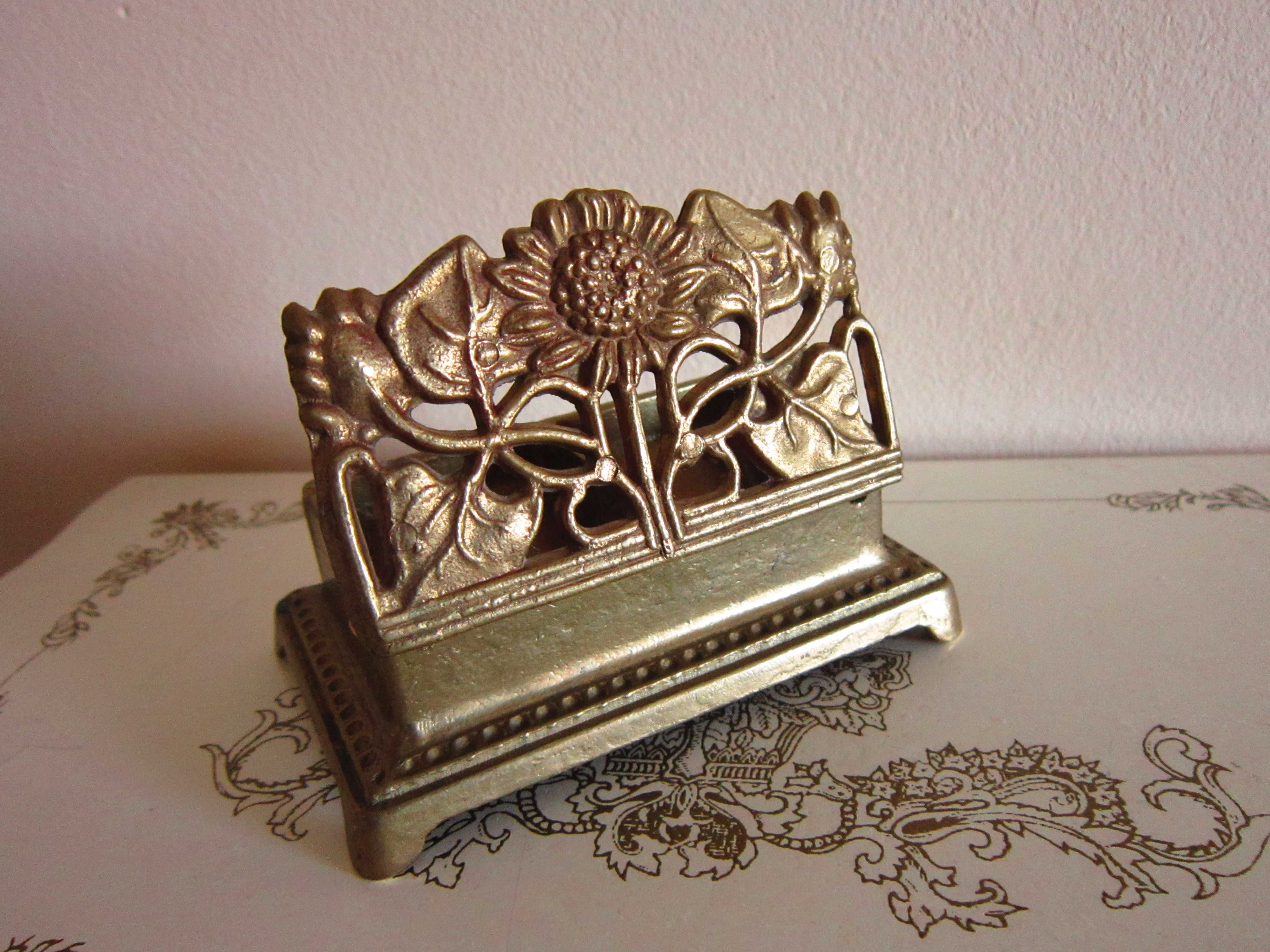 cadou rar cutie mica stil Art Nouveau alamă vintage colectie Germany