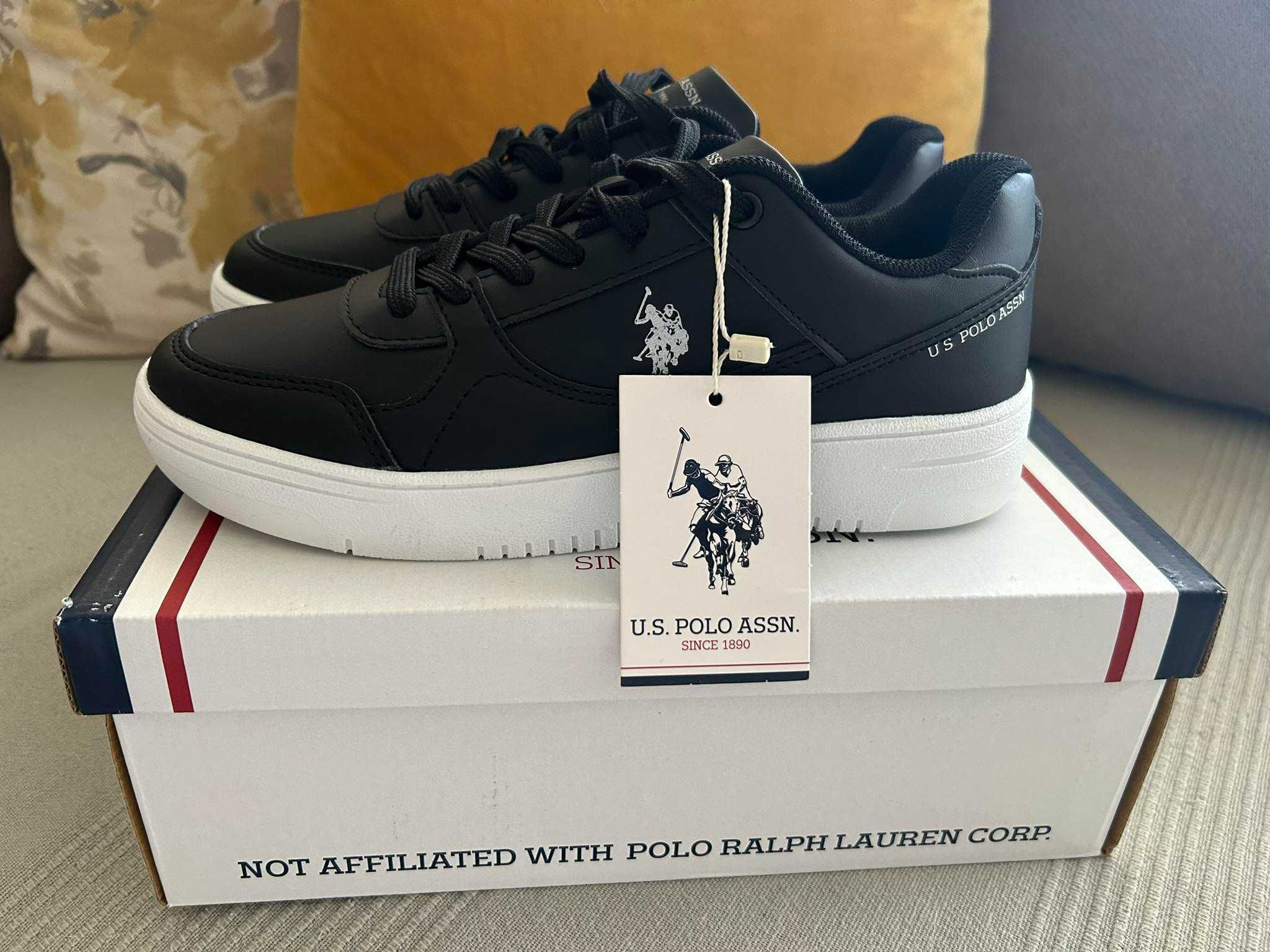 U.S. POLO ASSN.   Нови сникърси/маратонки, черни, размер 38