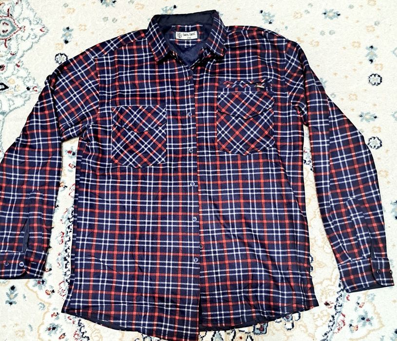 Рубашка тёплая, утеплённая на флисе, новая, размер 50-52