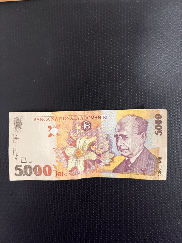 Bancnota 5000 lei an 1998 Serie: 014B