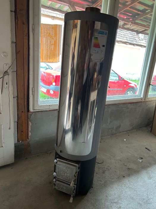 Cazan de baie inox cu focar 120l