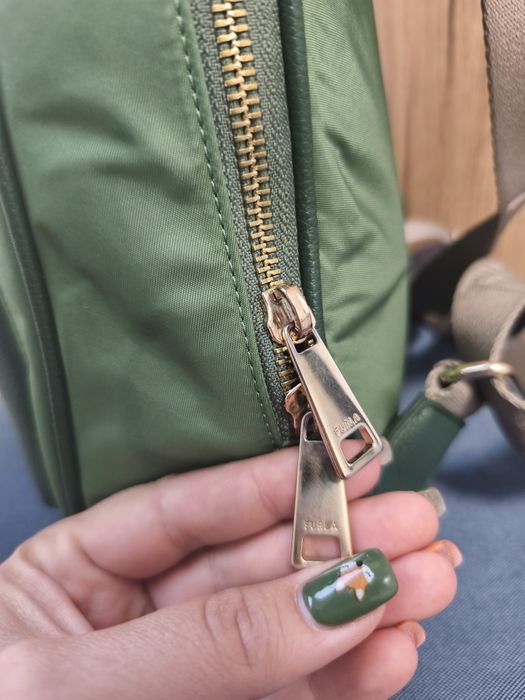 Раница Furla, цвят авокадо