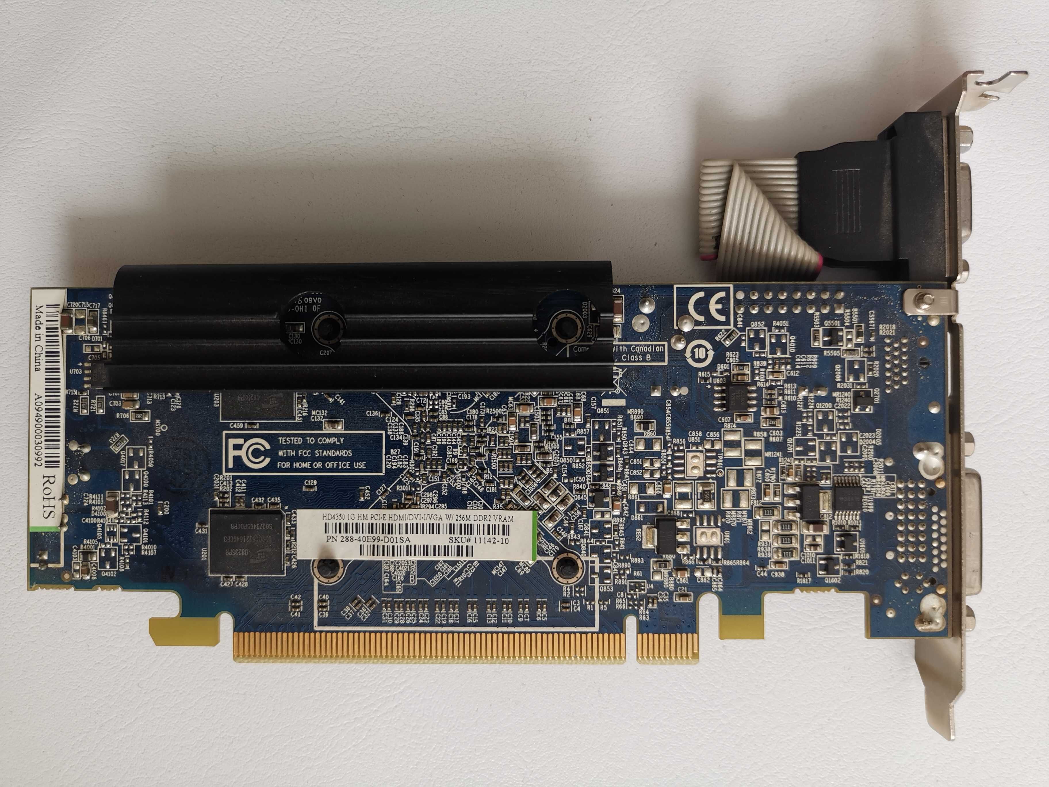 Безшумна Видеокарта Sapphire Radeon HD 4350 256MB PCI-E HDMI DVI VGA