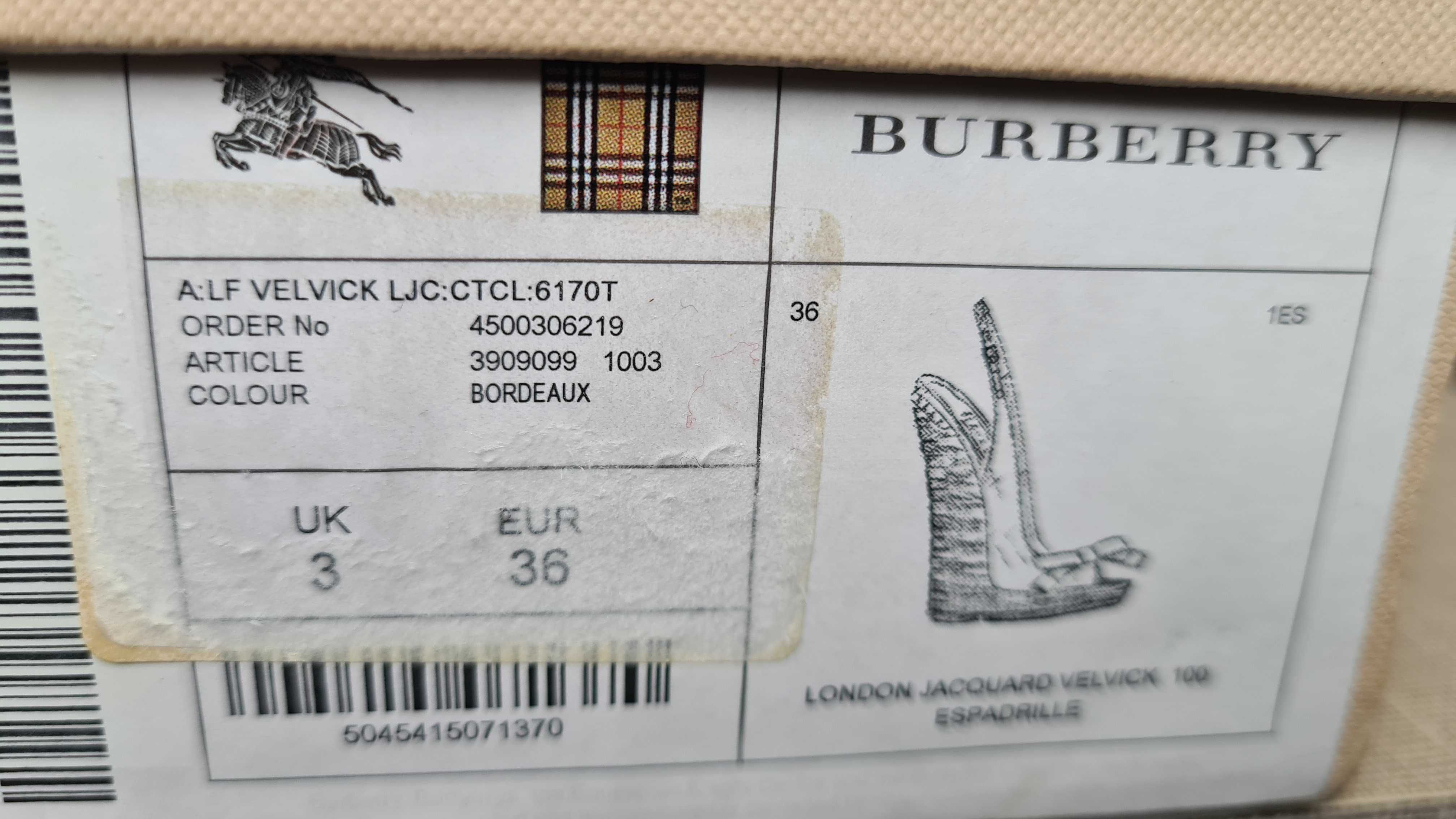 Burberry - оригинални сандалети на платформа