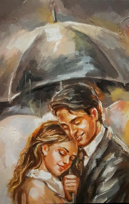 Картина "Обич под дъжда"