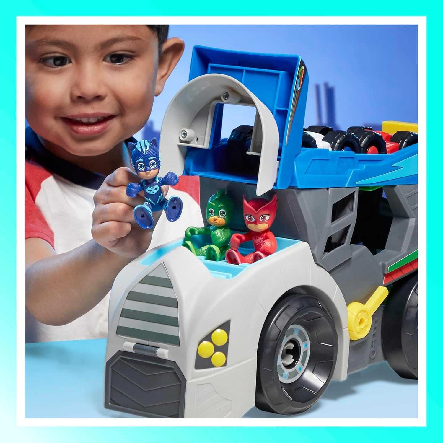 Писта влекач Автовоз Камион с 2 колички PJ Masks Пижама маски Hasbro