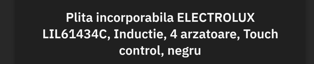 Plita inductie Electrolux