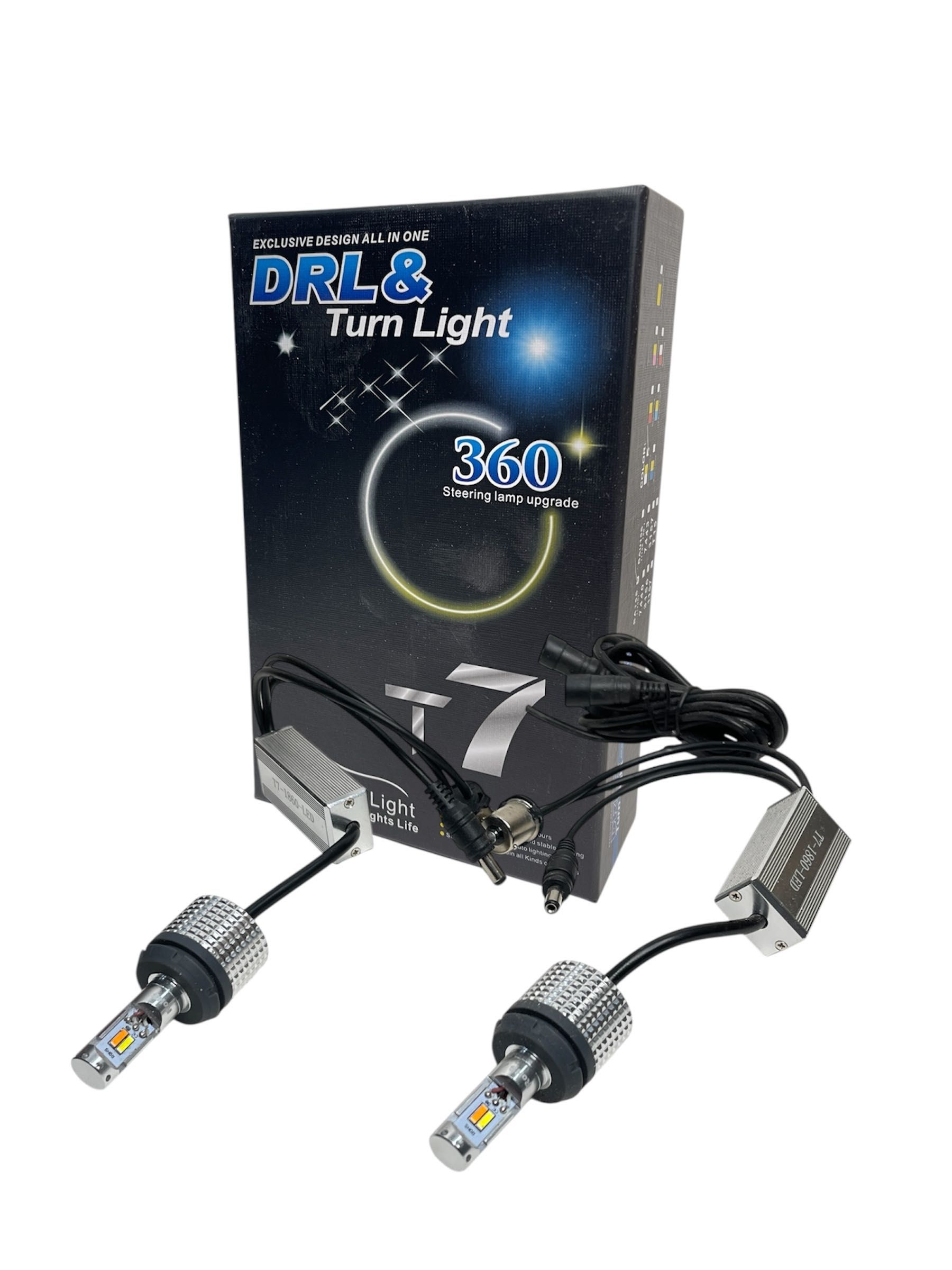 Лед крушка DRL T7 BA15s бял+жълт – CANBUS