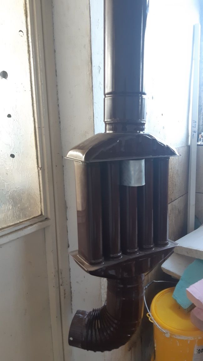 Sobă metalică șamotată și burlane evacuare