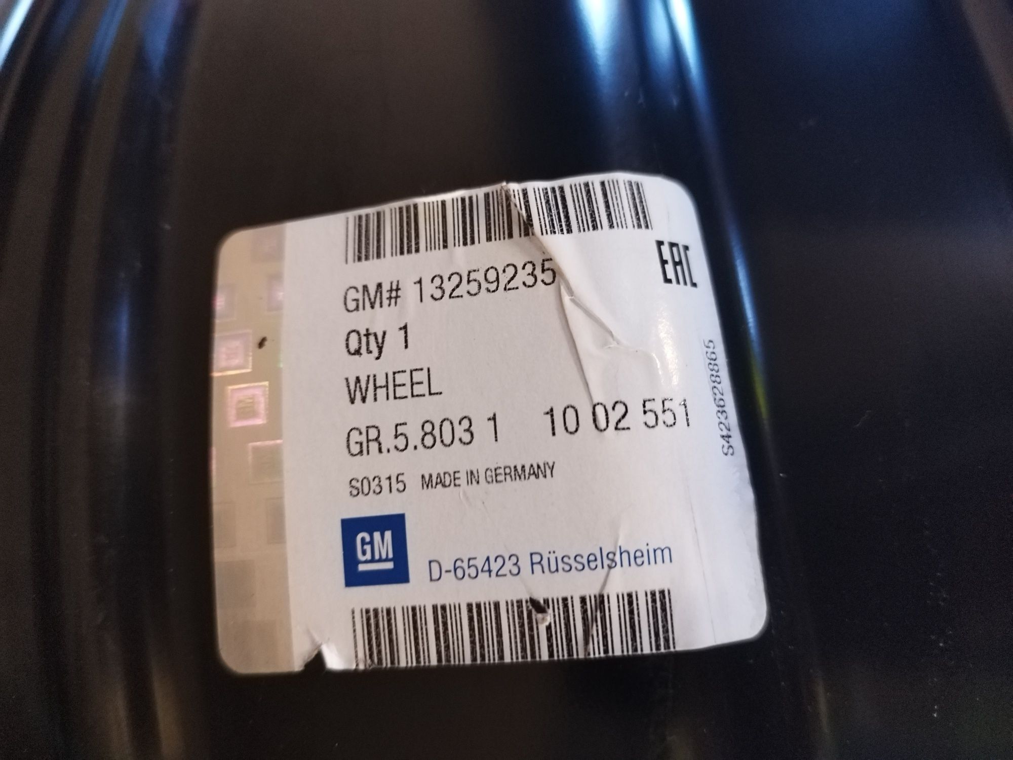 16" Opel Astra J Zafira C Insignia B 5x115 Джанти+Датчици