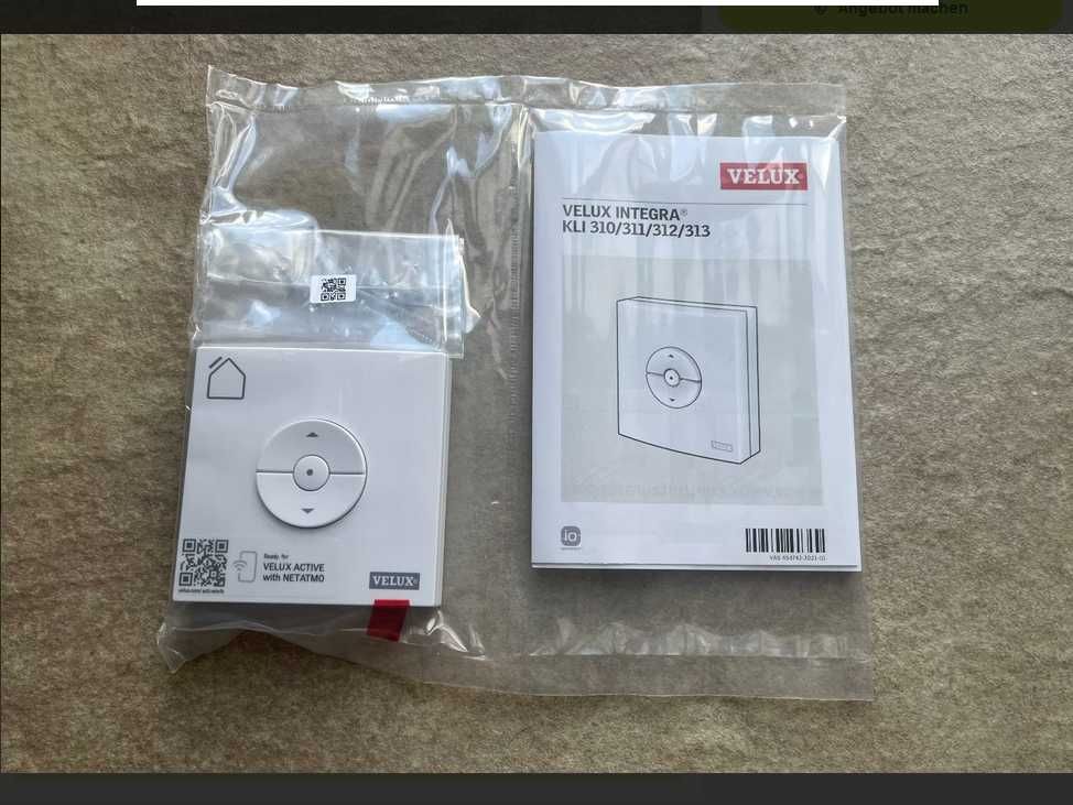 Întrerupător de perete VELUX pt. rulouri și rolete exterioare KLI 313