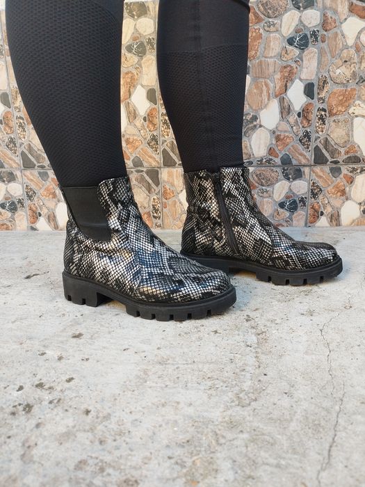 Ghete piele naturală animal print