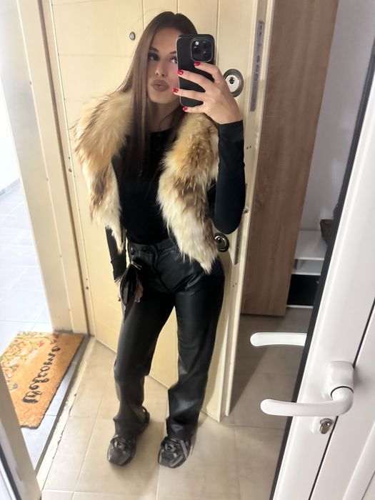 Къс елек естествен косъм от лисица