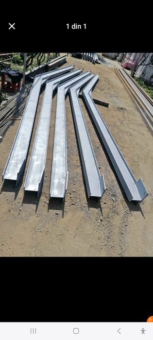 Vând 4ferme metalice la 6m din ipe140 și 8stalpi la 4m