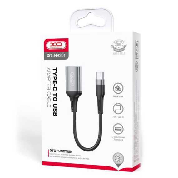 Cablu OTG Transfer, USB-A la USB-C, 15cm, Black