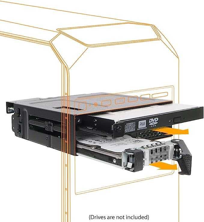 Rack Icy Dock ToughArmor MB602SPO-B (2 SSD/HDD si un  DVD/Bluray slim)