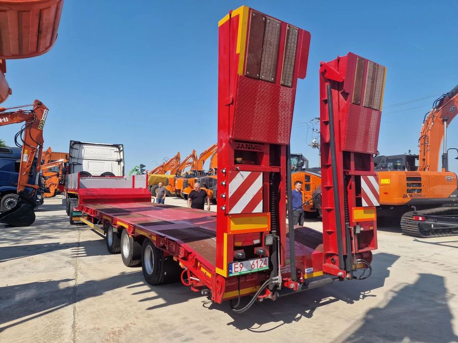 Janmil 3 axe, extensii laterale si lemne, rampe duble 58900 EUR+Tva, axe SAF, picioare sprijin, obloane gat lebada, axa viraatoare spate, produsa in Polonia, latime 2,55m, posibilitate leaing 5 ani-PROMOTIE 58900 EUR+tva
