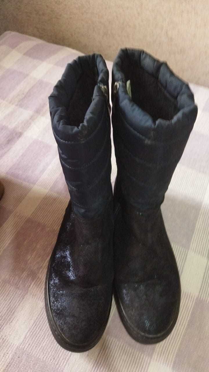 Сапоги женские, кожа, нубук, угги