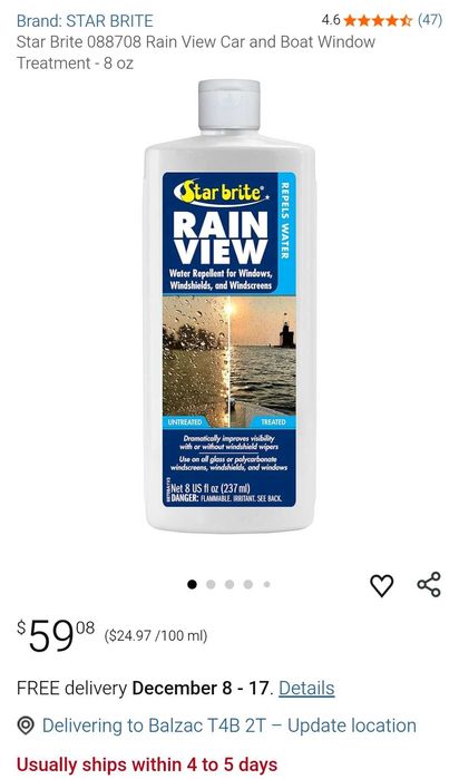 препарат за стъкло при дъжд антидъжд не се отмива