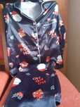 Pijama din satin cu model de Craciun