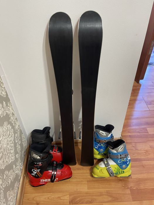 Schiuri copii  90 cm elan cu clapari set skiuri