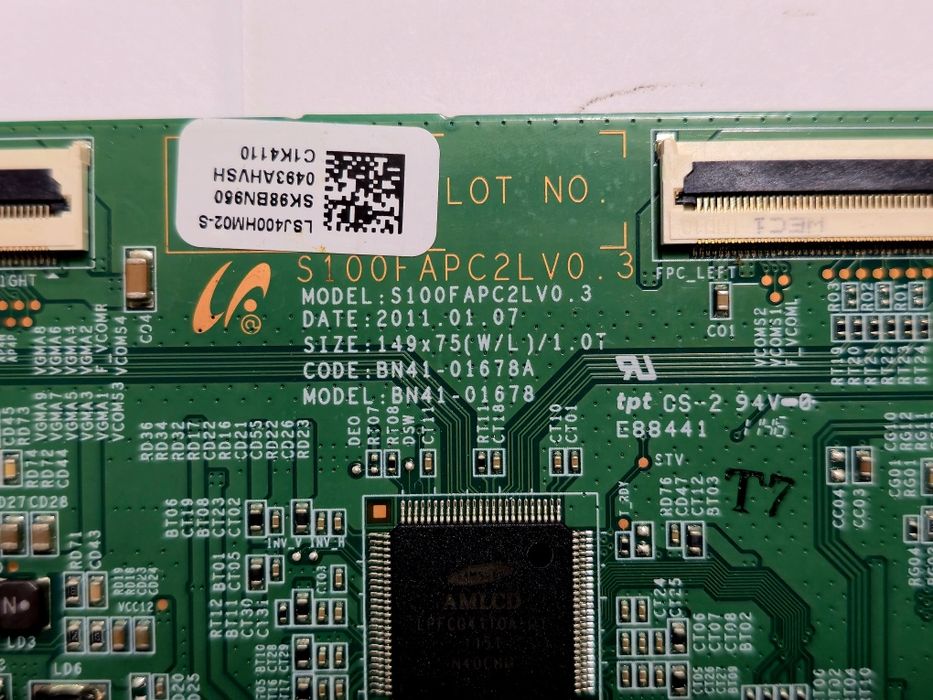 БП, T-CON и сборка с Y-SUS