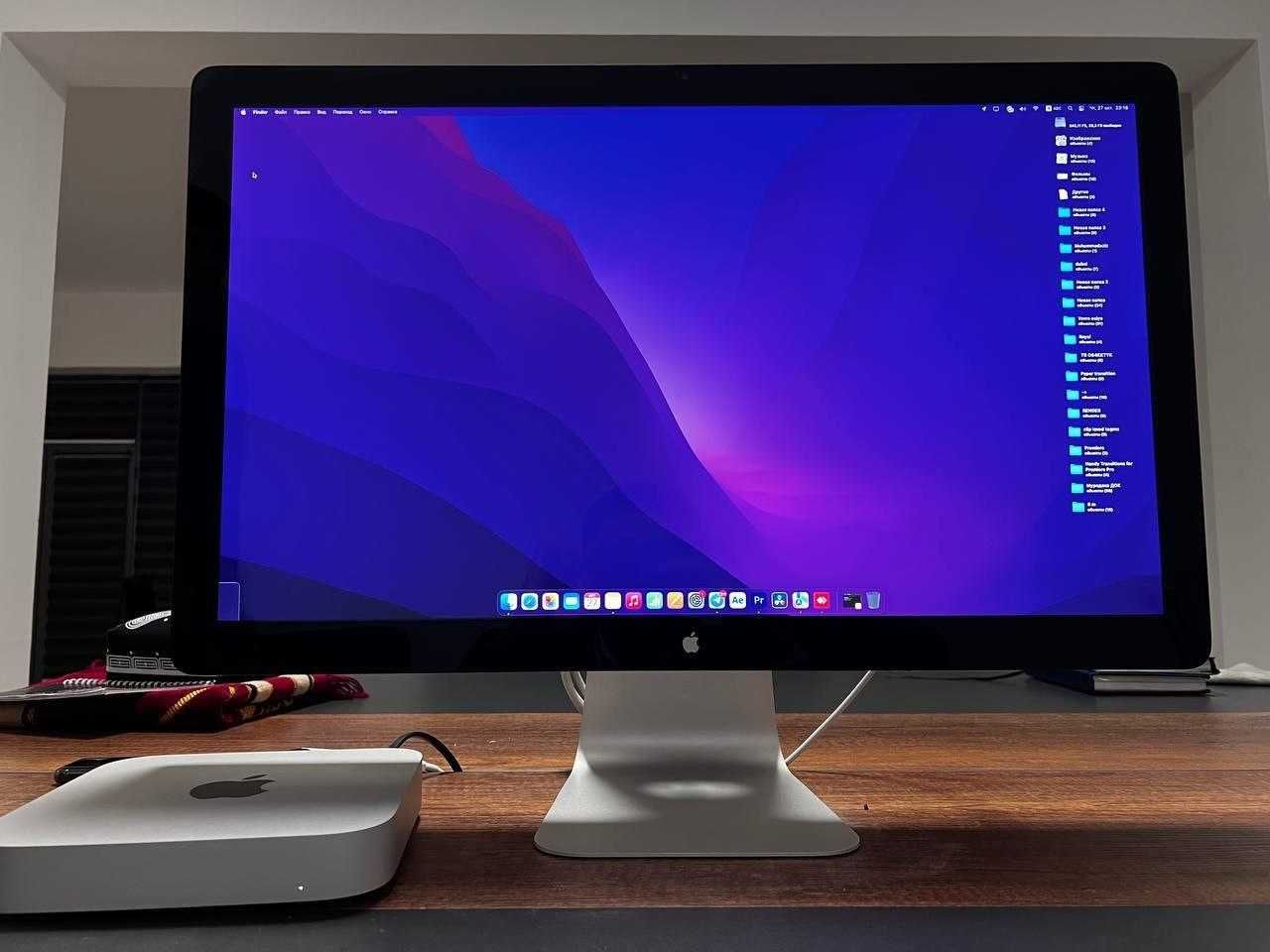 Mac mini M1 2020 va Apple 27 dyum 2560×1440 monitori bilan