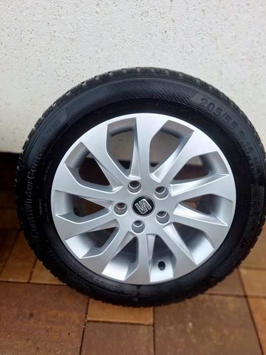 Jante aliaj originale seat  cu cauciucuri M +S/205/55/16