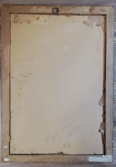 Peisaj anii 1900 pictor austriac Hugo Charlemont - ulei pe carton