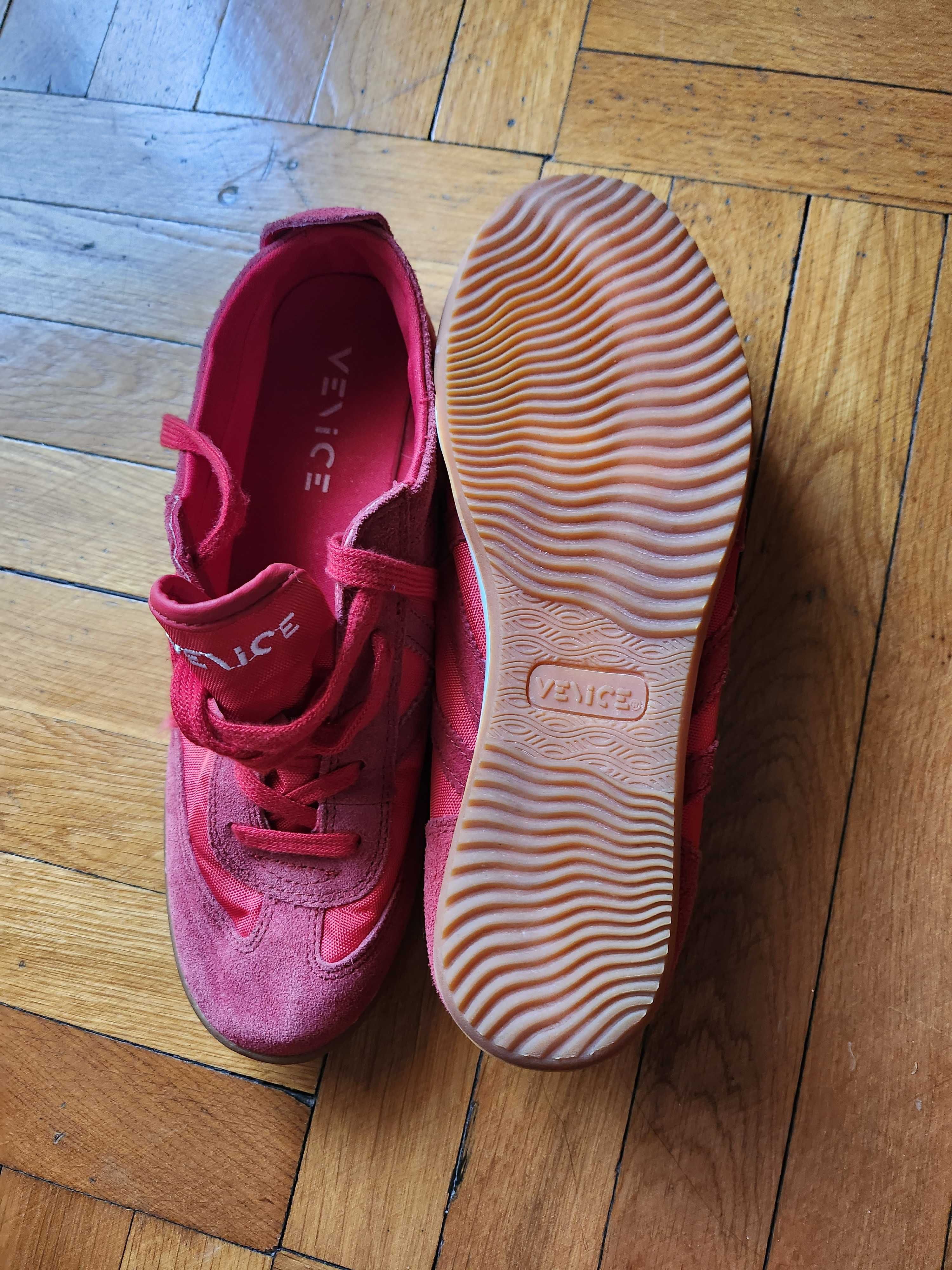 Pantofi sport roșii, din piele VENICE, mărimea 40