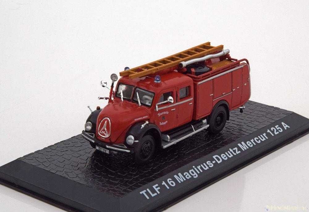 Macheta Magirus Deutz Mercur 125A TLF 16 Pompieri- IXO/DeAgostini 1/72