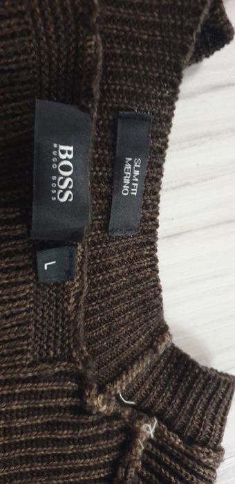 Hugo Boss Eaton Merino Slim Fit / L ОРИГИНАЛ! Мъжки Вълнен Пуловер!