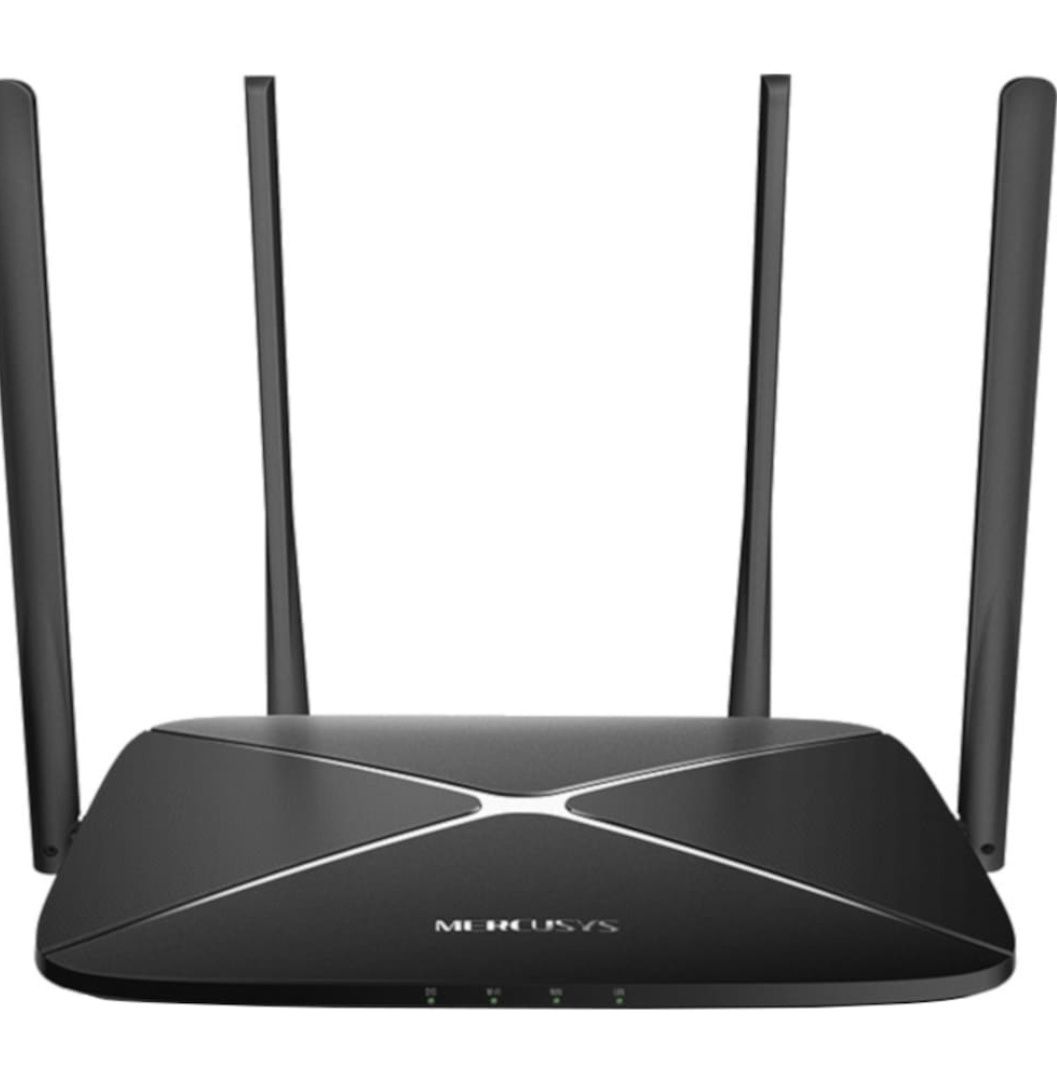 Router wireless MERCUSYS AC12G, AC1200, Gigabit, Dual-Band, Negru