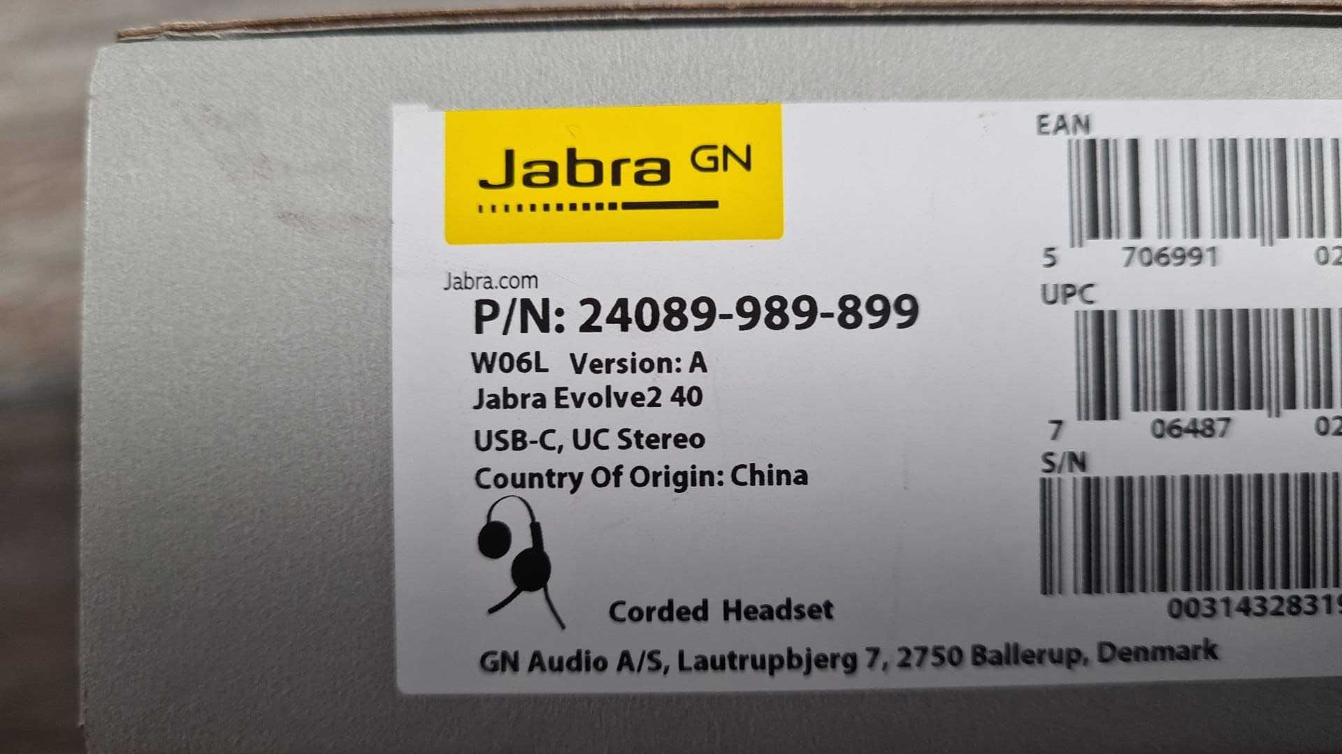 Casti profesionale PC JABRA EVOLVE2 40 USB-C Stereo 24089-989-899 noi
