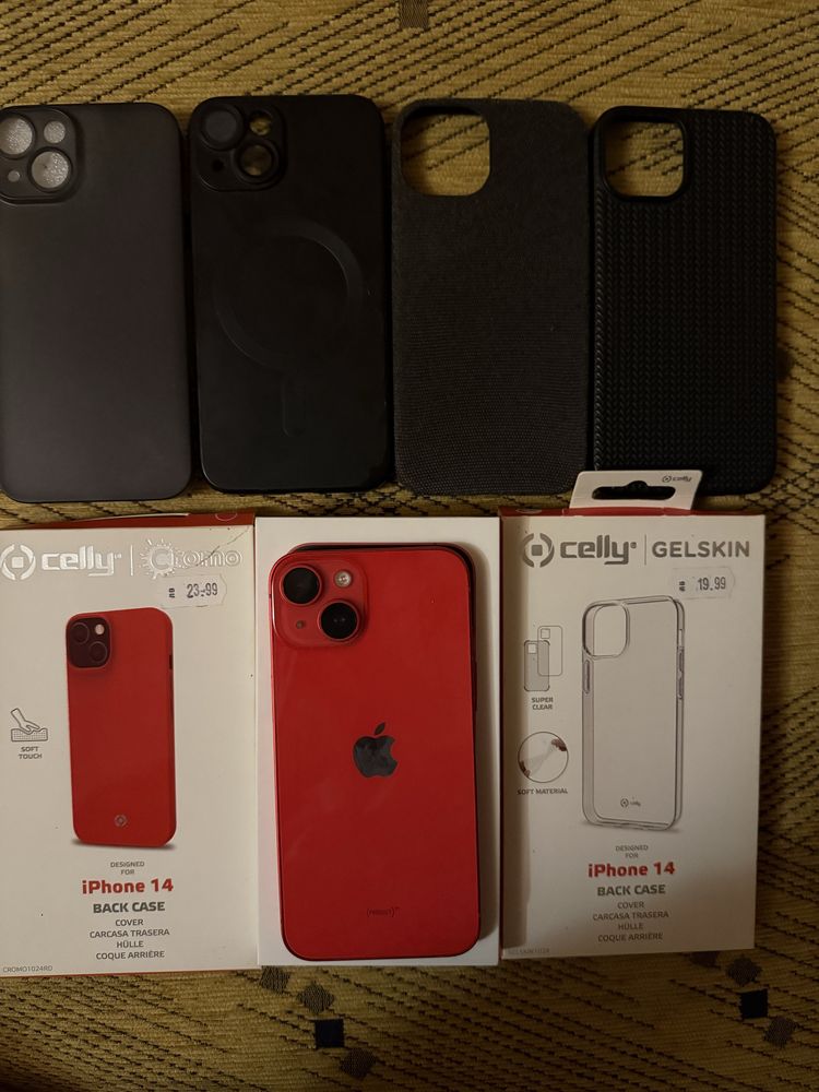 Iphone 14 Red 128 (със 6 кейса и гаранция до 13.06.2025)